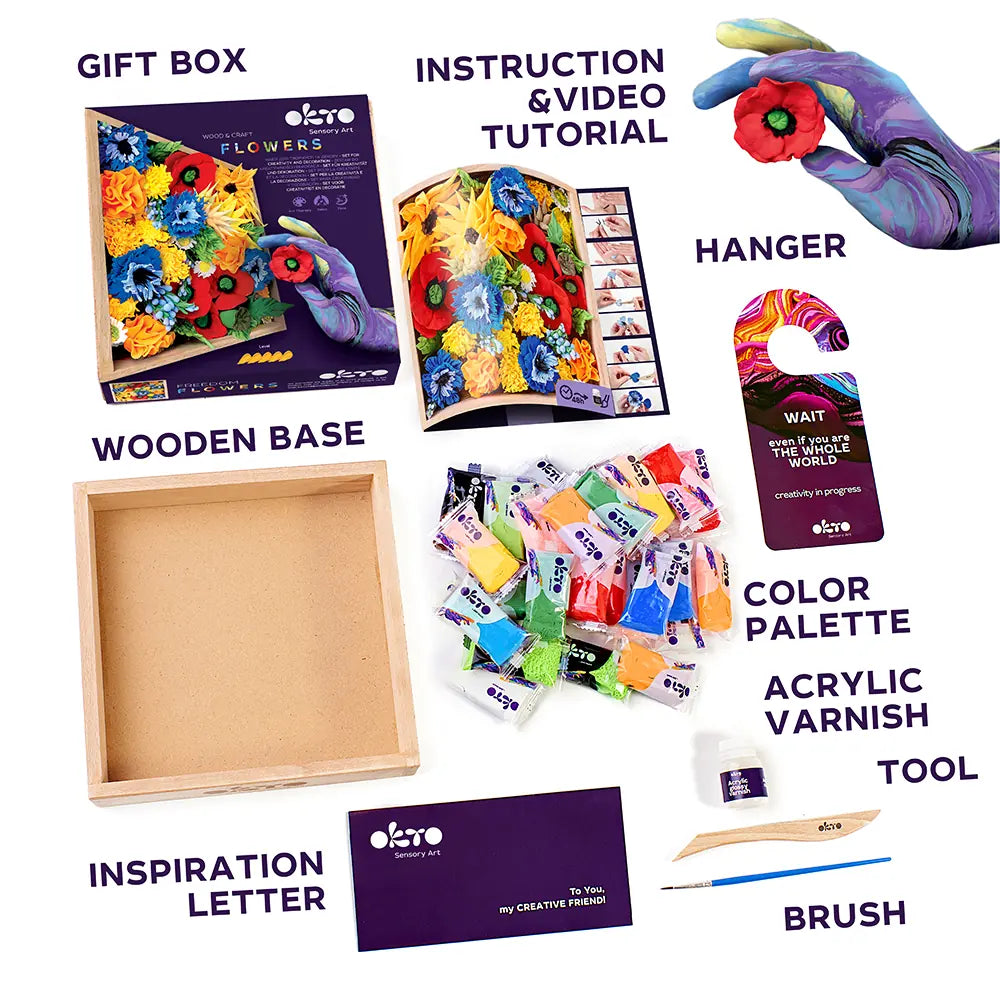 DIY Kwiaty Wood&Craft WOLNOŚĆ SET
