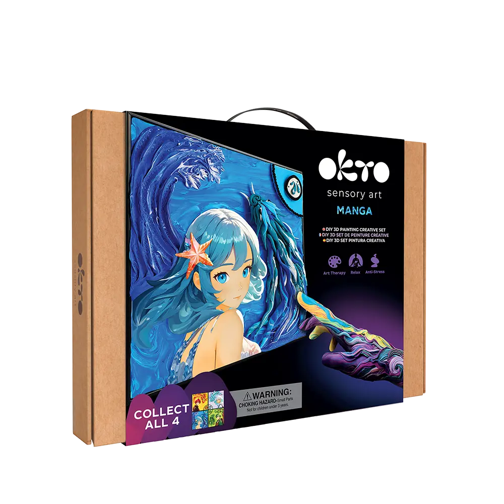 Zestaw DIY do malowania obrazu 3D „MANGA – Woda”