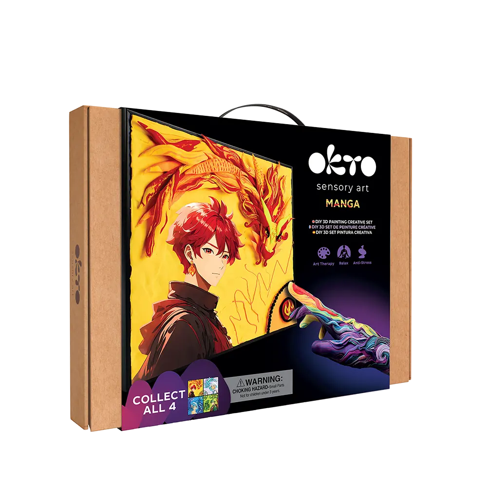 Zestaw DIY do tworzenia obrazu 3D „MANGA – Ogień”