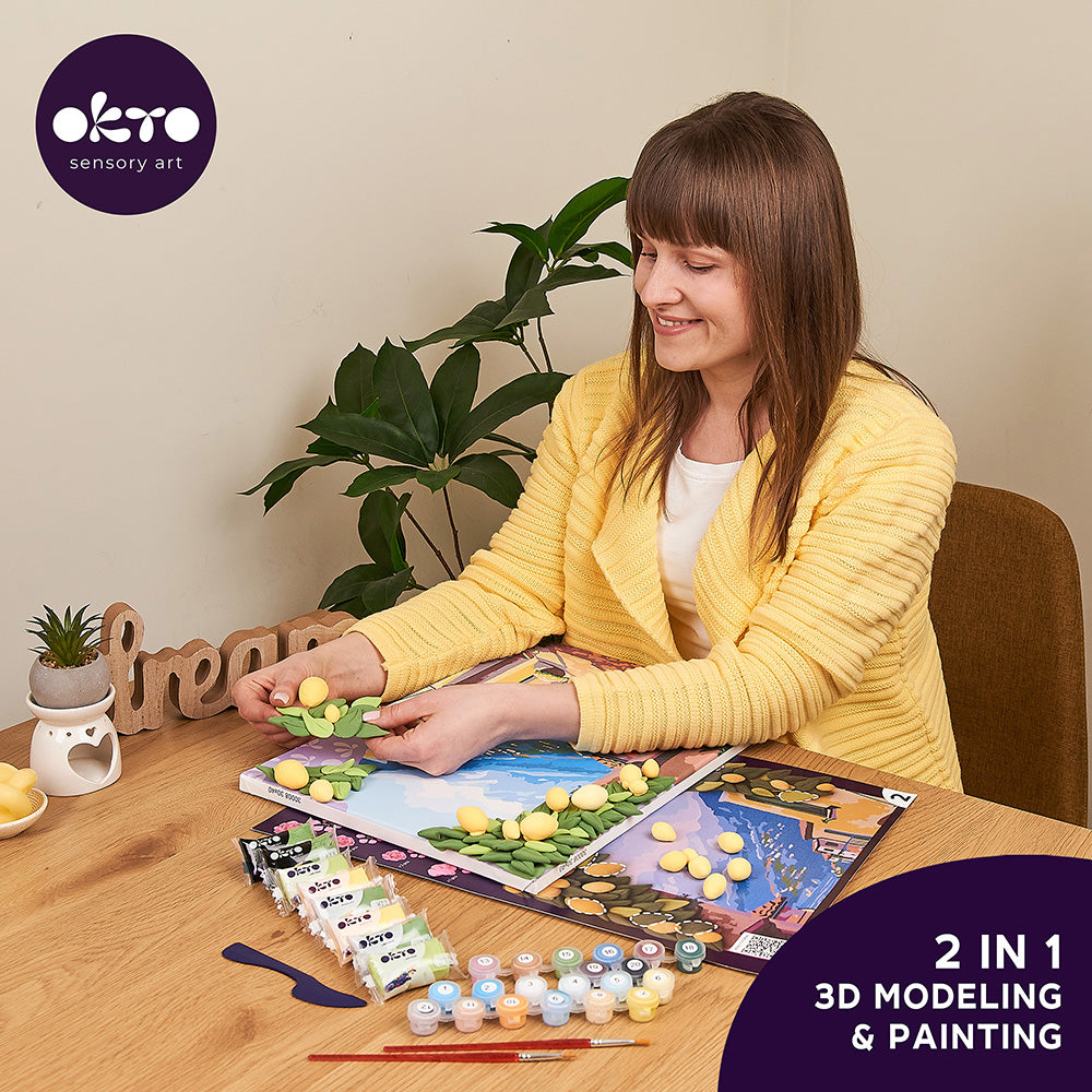 Zestaw do modelowania 3D i malowania OKTO & Ideyka „Cytrynowy weekend”